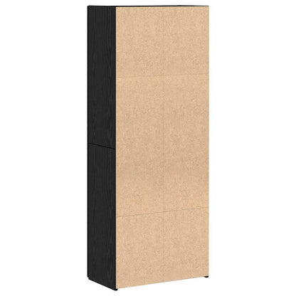 Kontorskab Med Hylde Sort Eg 60 X 32 X 153 Konstrueret Træ - Billede 8