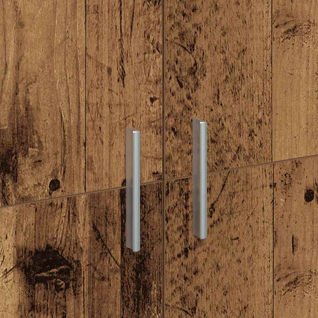 Højskab Gammelt Træ 80 X 35 X 180 Cm Konstrueret Træ - Billede 10