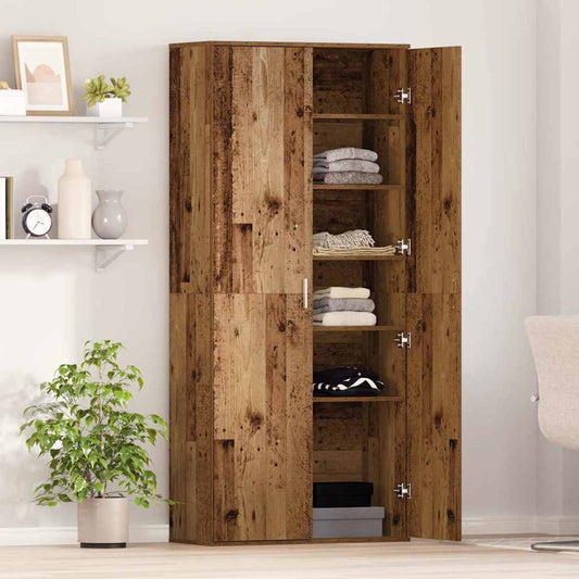 Højskab Gammelt Træ 80 X 35 X 180 Cm Konstrueret Træ - Hovedbillede