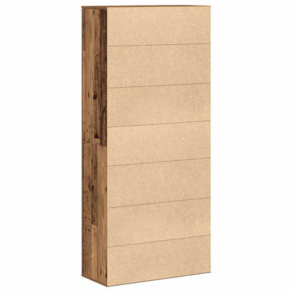 Højskab Gammelt Træ 80 X 35 X 180 Cm Konstrueret Træ - Billede 7