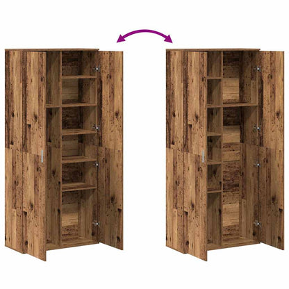 Højskab Gammelt Træ 80 X 35 X 180 Cm Konstrueret Træ - Billede 11