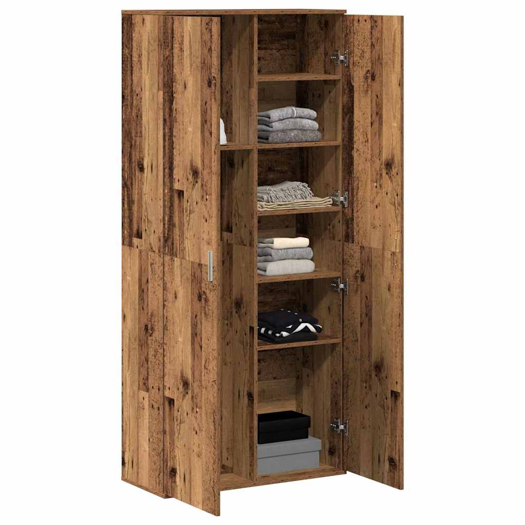 Højskab Gammelt Træ 80 X 35 X 180 Cm Konstrueret Træ - Billede 3