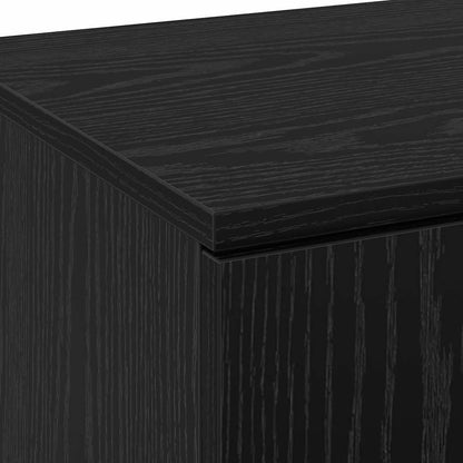 Højskab Sort Eg 80 X 35 X 180 Cm Konstrueret Træ - Billede 9