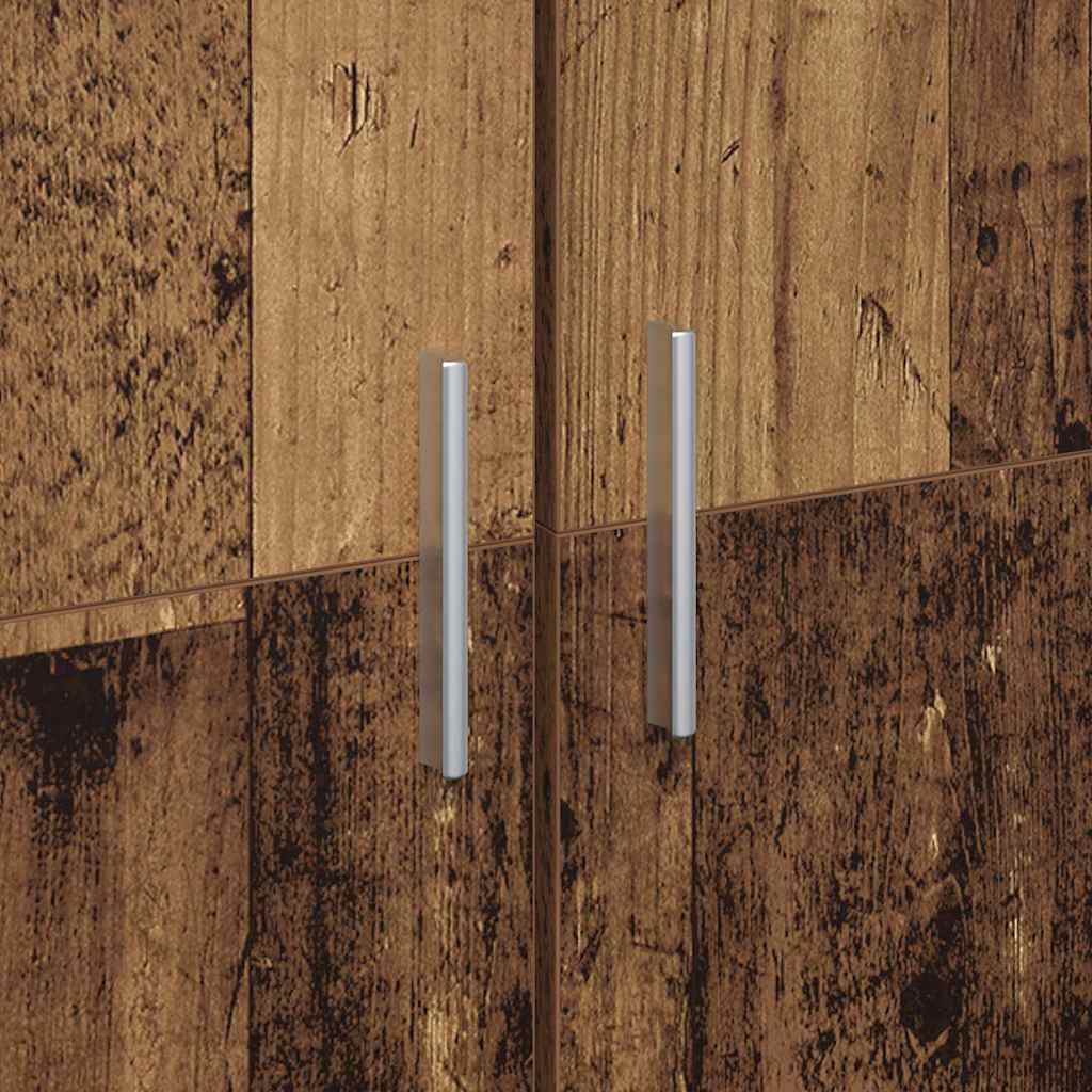 Highboard Gammelt Træ 70 X 35 X 180 Cm Konstrueret Træ - Billede 10