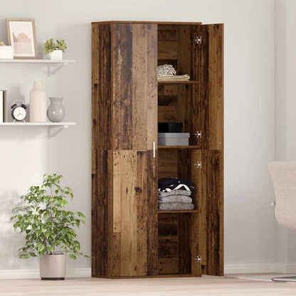 Highboard Gammelt Træ 70 X 35 X 180 Cm Konstrueret Træ - Billede 4