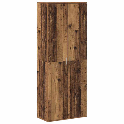 Highboard Gammelt Træ 70 X 35 X 180 Cm Konstrueret Træ - Billede 2