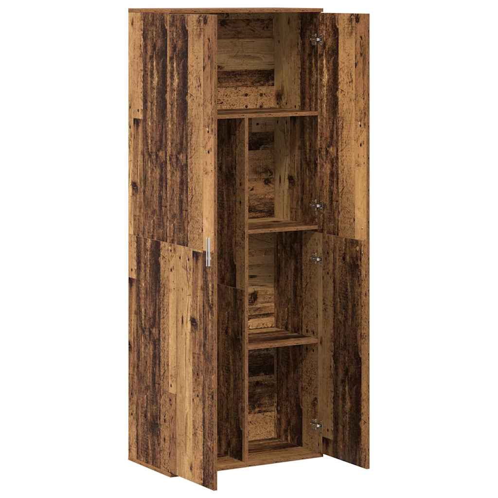 Highboard Gammelt Træ 70 X 35 X 180 Cm Konstrueret Træ - Billede 5