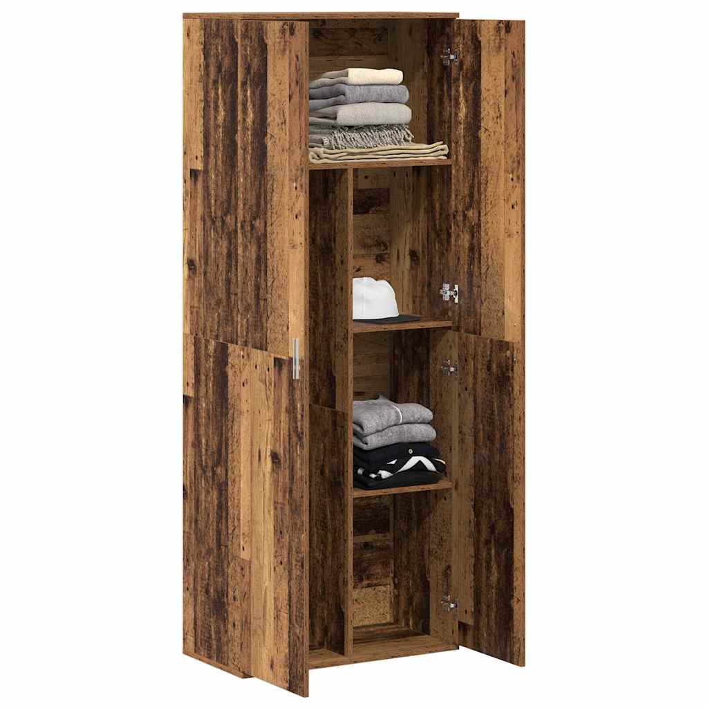 Highboard Gammelt Træ 70 X 35 X 180 Cm Konstrueret Træ - Billede 3