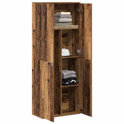 Highboard Gammelt Træ 70 X 35 X 180 Cm Konstrueret Træ - Billede 3