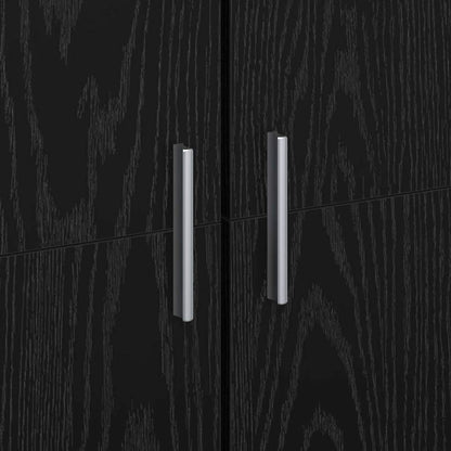 Highboard Sort Eg 70 X 35 X 180 Cm Konstrueret Træ - Billede 10