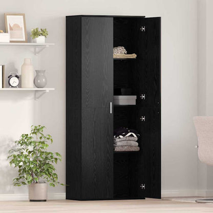 Highboard Sort Eg 70 X 35 X 180 Cm Konstrueret Træ - Billede 4