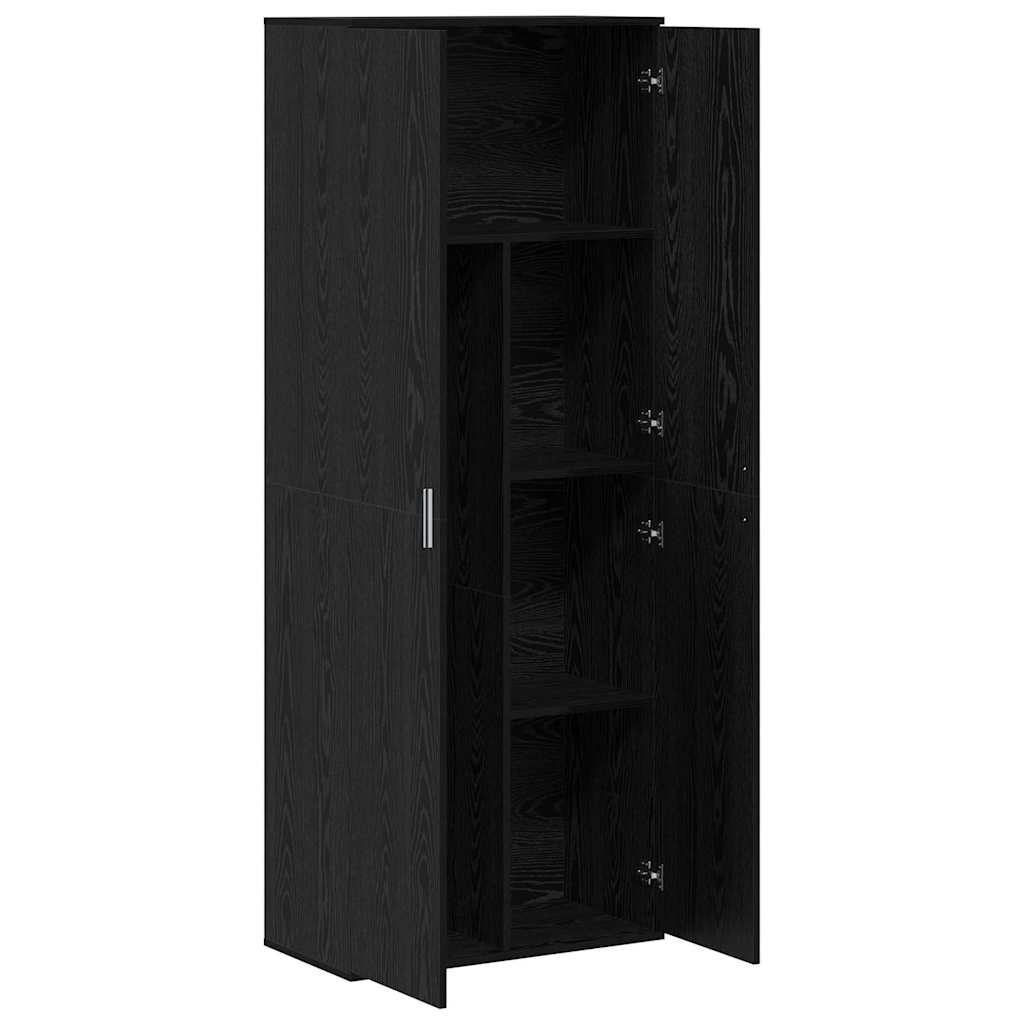Highboard Sort Eg 70 X 35 X 180 Cm Konstrueret Træ - Billede 5