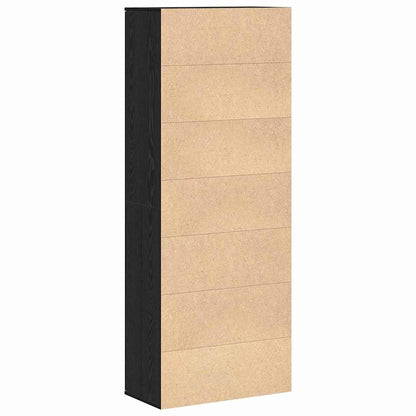Highboard Sort Eg 70 X 35 X 180 Cm Konstrueret Træ - Billede 8