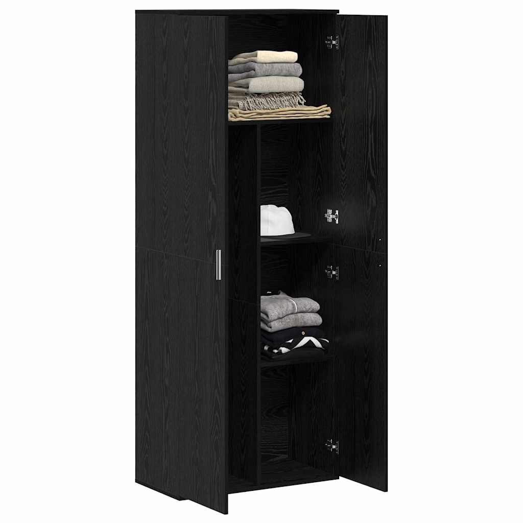 Highboard Sort Eg 70 X 35 X 180 Cm Konstrueret Træ - Billede 3