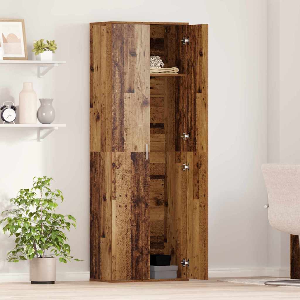 Highboard Gammelt Træ 60 X 35 X 180 Cm Konstrueret Træ - Billede 4