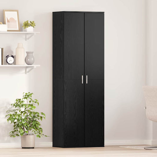 Highboard Sort Eg 60 X 35 X 180 Cm Konstrueret Træ - Hovedbillede