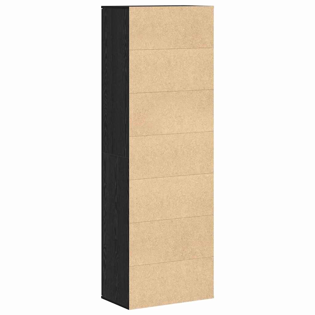 Highboard Sort Eg 60 X 35 X 180 Cm Konstrueret Træ - Billede 8