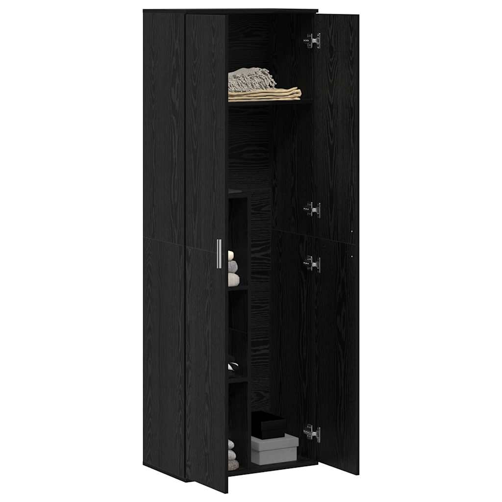 Highboard Sort Eg 60 X 35 X 180 Cm Konstrueret Træ - Billede 3