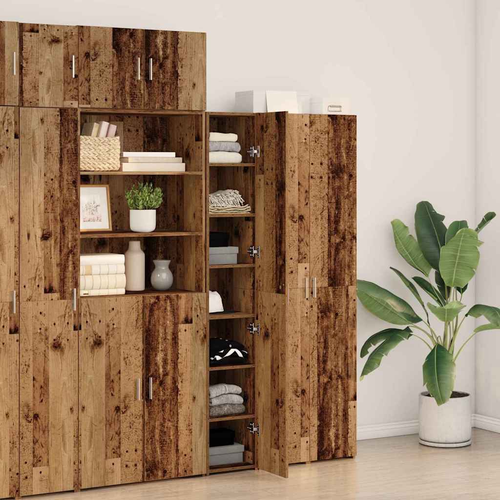 Highboard Gammelt Træ 30 X 42.5 X 185 Cm Konstrueret Træ - Billede 4