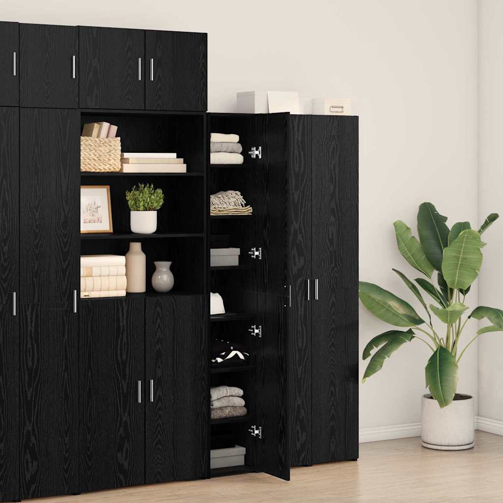 Highboard Sort Eg 30 X 42.5 X 185 Cm Konstrueret Træ - Billede 4