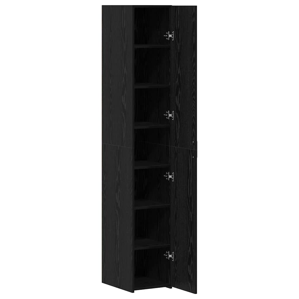 Highboard Sort Eg 30 X 42.5 X 185 Cm Konstrueret Træ - Billede 5
