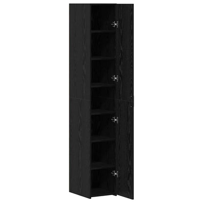 Highboard Sort Eg 30 X 42.5 X 185 Cm Konstrueret Træ - Billede 5