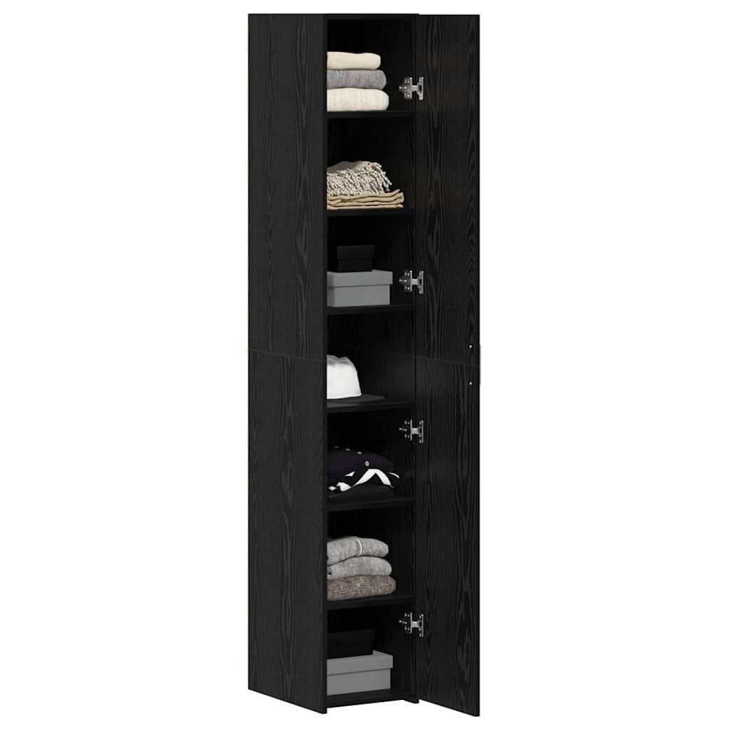 Highboard Sort Eg 30 X 42.5 X 185 Cm Konstrueret Træ - Billede 3