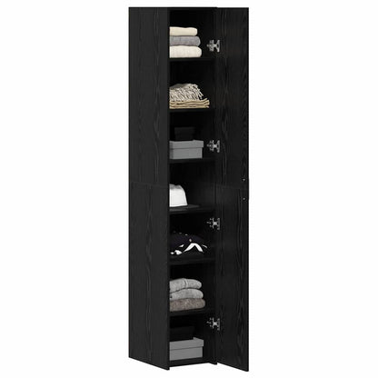 Highboard Sort Eg 30 X 42.5 X 185 Cm Konstrueret Træ - Billede 3