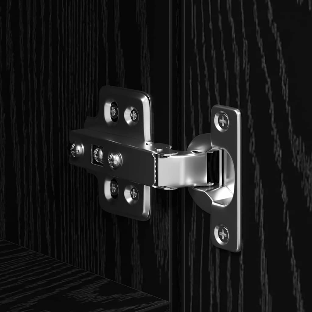 Highboard Sort Eg 40 X 42,5 X 185 Cm Konstrueret Træ - Billede 10