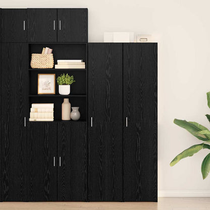 Highboard Sort Eg 40 X 42,5 X 185 Cm Konstrueret Træ - Hovedbillede