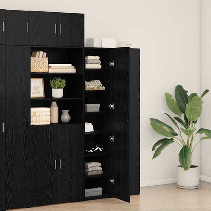 Highboard Sort Eg 40 X 42,5 X 185 Cm Konstrueret Træ - Billede 4