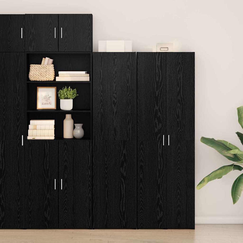 Highboard Sort Eg 45 X 42.5 X 185 Cm Konstrueret Træ - Hovedbillede