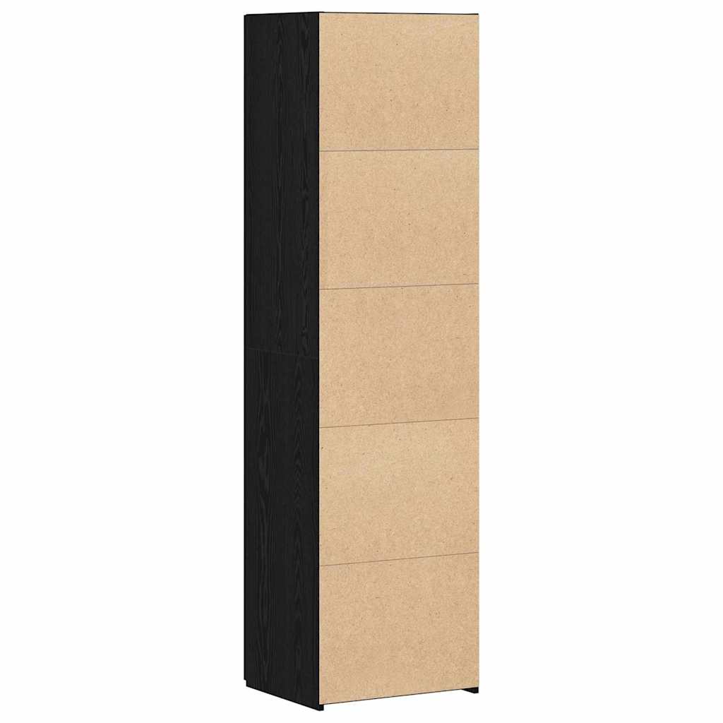 Highboard Sort Eg 50 X 42,5 X 185 Cm Konstrueret Træ - Billede 8