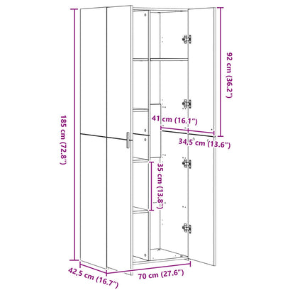 Highboard 70 X 42,5 X 185 Cm - Billede 13