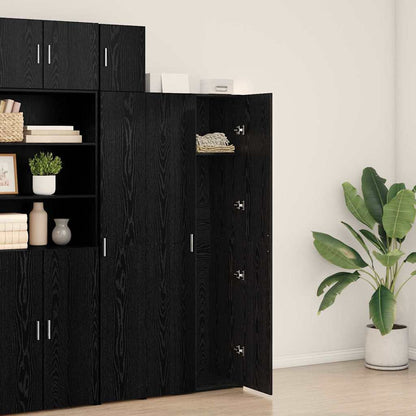 Highboard Sort Eg 70 X 42,5 X 185 Cm Konstrueret Træ - Billede 4