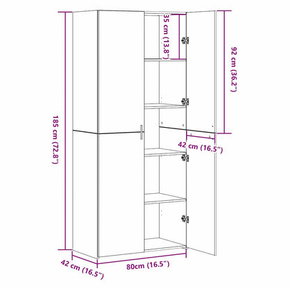 Highboard 80 X 42 X 185 Cm - Billede 15