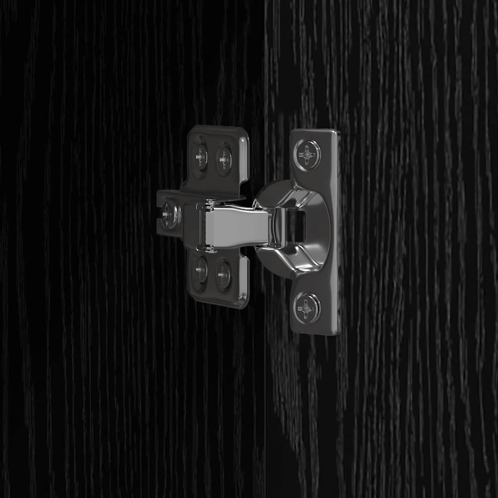 Highboard Sort Eg 40 X 42,5 X 185 Cm Konstrueret Træ - Billede 13