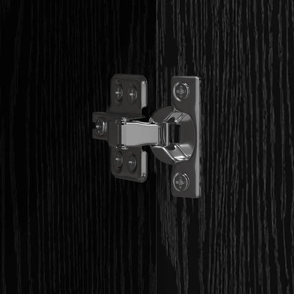 Highboard Sort Eg 40 X 42,5 X 185 Cm Konstrueret Træ - Billede 13