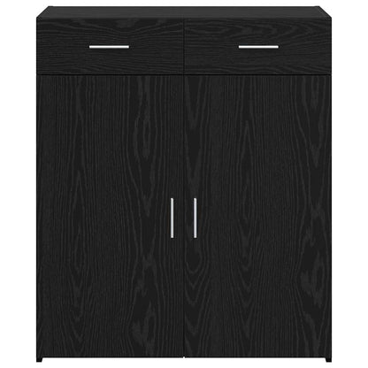 Opbevaringsskab Sort Eg 80 X 42.5 X 93.5 Cm Konstrueret Træ - Billede 6