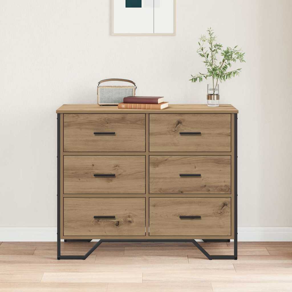 Skuffeskab Andet Artisan Eg 91 X 35,5 X 74,5 Cm Konstrueret Træ - Billede 4