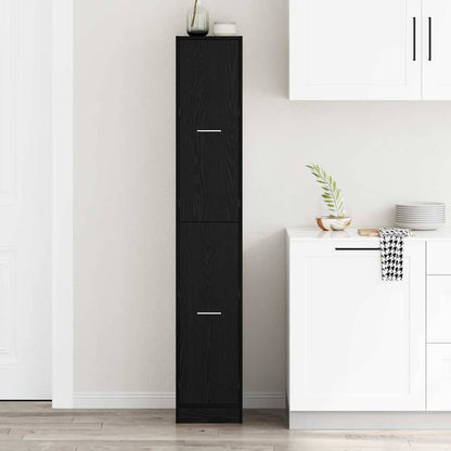 Apoteker Kabinet Sort Eg 30 X 41 X 174.5 Cm Konstrueret Træ - Hovedbillede
