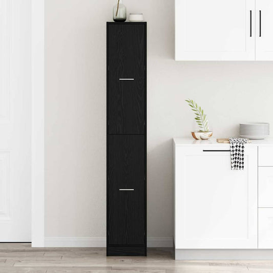 Apoteker Kabinet Sort Eg 30 X 41 X 174.5 Cm Konstrueret Træ - Hovedbillede