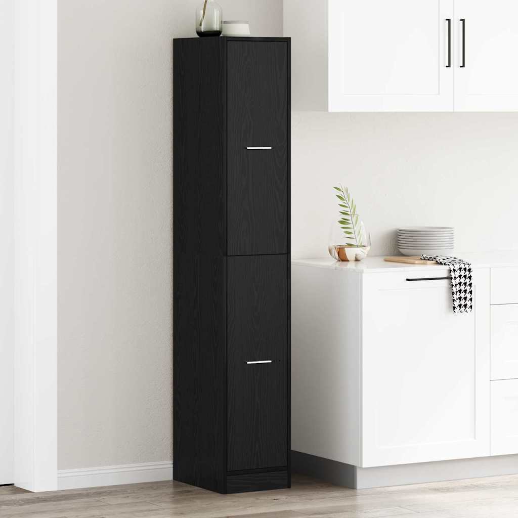 Apoteker Kabinet Sort Eg 30 X 41 X 174.5 Cm Konstrueret Træ - Billede 4