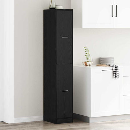 Apoteker Kabinet Sort Eg 30 X 41 X 174.5 Cm Konstrueret Træ - Billede 4
