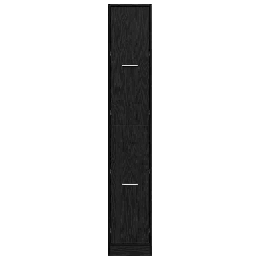 Apoteker Kabinet Sort Eg 30 X 41 X 174.5 Cm Konstrueret Træ - Billede 6