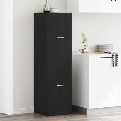 Apoteker Kabinet Sort Eg 40 X 41 X 144.5 Cm Konstrueret Træ - Hovedbillede