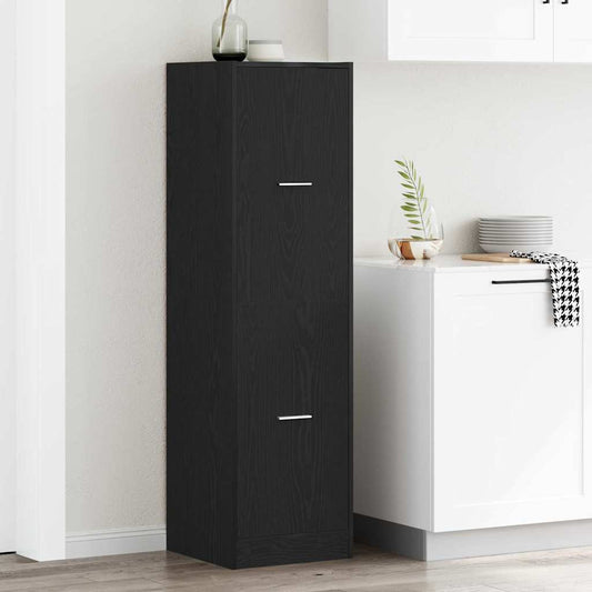 Apoteker Kabinet Sort Eg 40 X 41 X 144.5 Cm Konstrueret Træ - Hovedbillede