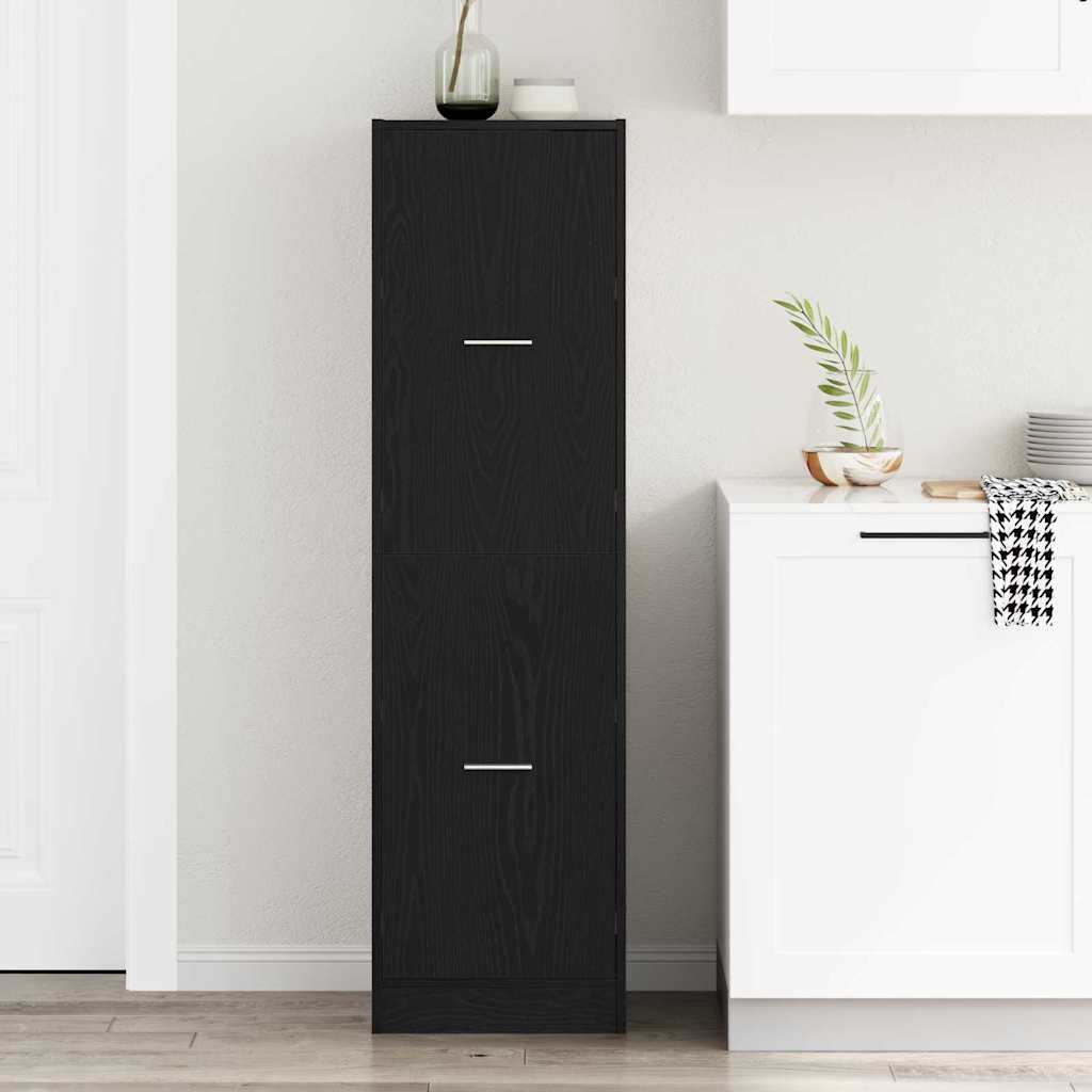 Apoteker Kabinet Sort Eg 40 X 41 X 144.5 Cm Konstrueret Træ - Billede 4
