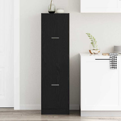 Apoteker Kabinet Sort Eg 40 X 41 X 144.5 Cm Konstrueret Træ - Billede 4