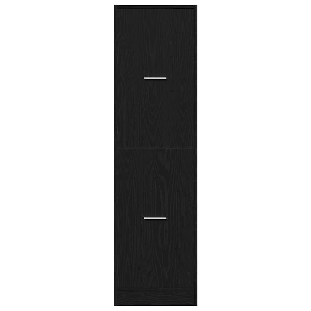 Apoteker Kabinet Sort Eg 40 X 41 X 144.5 Cm Konstrueret Træ - Billede 6